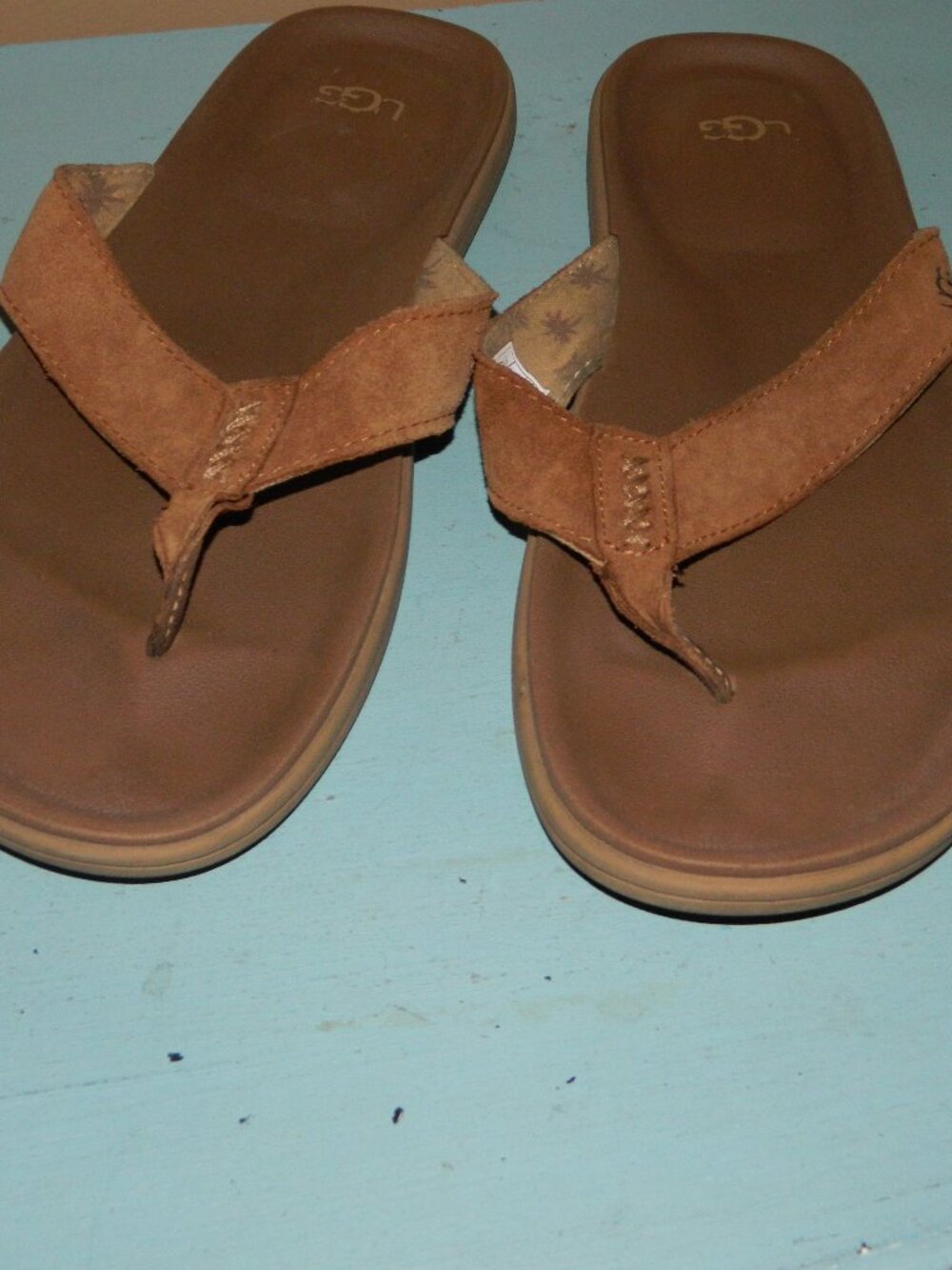 Ugg Brookside Suede Chestnut FlipFlops Sandals Mens Sz 11